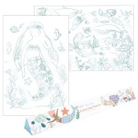 Mermaid Colouring Posters By Meri Meri